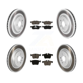 Front Rear Coated Brake Rotor Ceramic Pad Kit For Jaguar F-Pace Land Rover Range