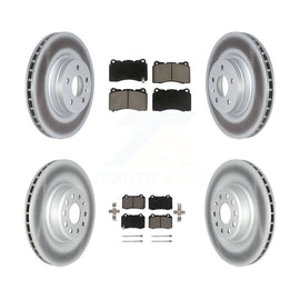 [Front+Rear] 2016 Tesla S From 04 Premium Coated Rotors & Ceramic Pads Brake Kit For Max Braking