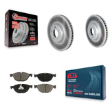 Front Coat Brake Rotors Ceramic Pad Kit For BMW 550i xDrive 650i 740Li 740i 535i