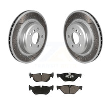 Charger l&#39;image dans la galerie, Rear Coated Disc Brake Rotors And Ceramic Pads Kit For 2013 BMW 328i xDrive 3.0L