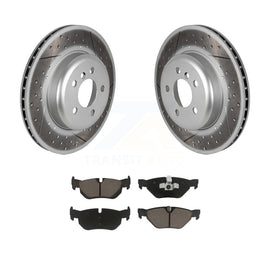 [Rear] 2013 BMW 328i xDrive 3.0L Premium Coated Rotors & Ceramic Pads Brake Kit For Max Braking