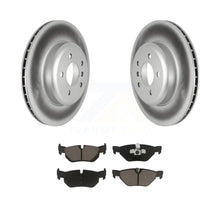 Load image into Gallery viewer, Rear Coated Disc Brake Rotors And Ceramic Pads Kit For 2013 BMW 328i xDrive 3.0L