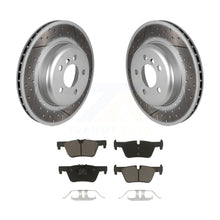 Load image into Gallery viewer, Rear Coated Disc Brake Rotors And Ceramic Pads Kit For BMW 330i GT xDrive 328i