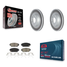 Charger l'image dans la galerie, Front Coated Disc Brake Rotors And Ceramic Pads Kit For Mazda 3