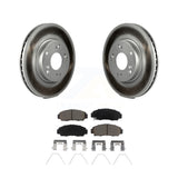 Front Coated Disc Brake Rotors And Ceramic Pads Kit For Honda Civic