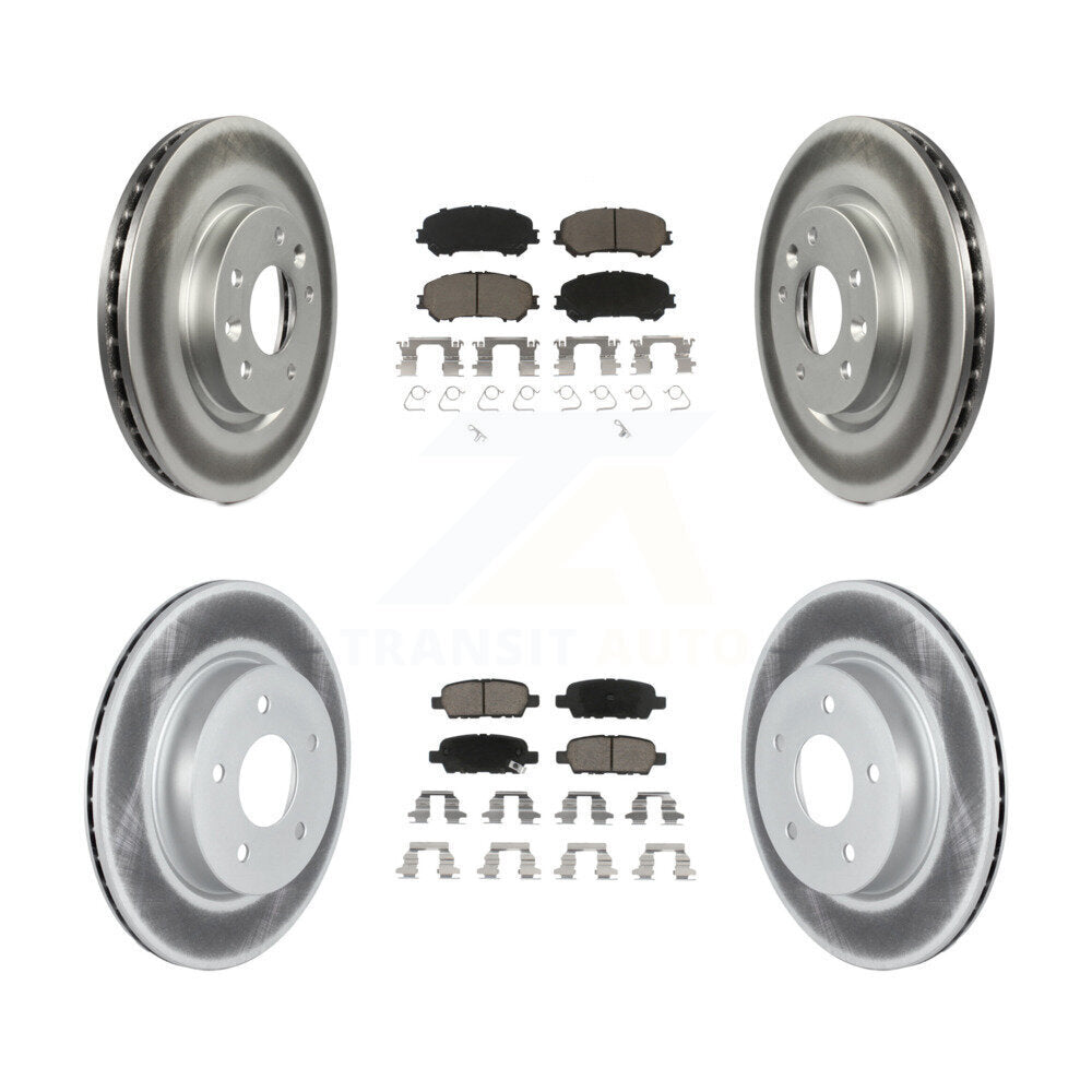 Front Rear Coated Brake Rotors Ceramic Pad Kit For Nissan Rogue Sport Qashqai SL