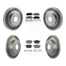 Charger l'image dans la galerie, Front Rear Coated Disc Brake Rotors &amp; Ceramic Pad Kit For Honda Accord Acura TSX