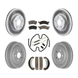 Front Rear Coated Brake Rotors Ceramic Pad Drum Kit (7Pc) For Chevrolet Cavalier
