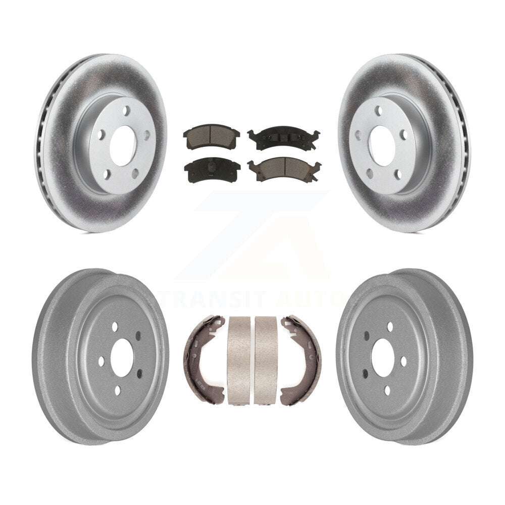 Front Rear Coated Disc Brake Rotor Ceramic Pad & Drum Kit For Chevrolet Cavalier