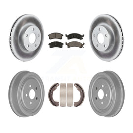 Front Rear Coated Disc Brake Rotor Ceramic Pad & Drum Kit For Chevrolet Cavalier