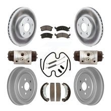 Charger l'image dans la galerie, Front Rear Coated Brake Rotors Ceramic Pad Drum Kit (9Pc) For Chevrolet Cavalier