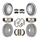 Front Rear Coated Brake Rotors Ceramic Pad Drum Kit (9Pc) For Chevrolet Cavalier