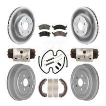 Charger l'image dans la galerie, Front Rear Coated Brake Rotors Ceramic Pad Drum Kit (9Pc) For Chevrolet Cavalier