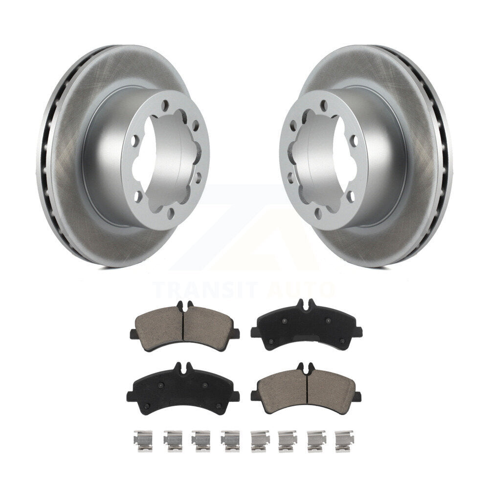 Rear Coat Disc Brake Rotor Ceramic Pad Kit For Sprinter 3500 Mercedes-Benz Dodge