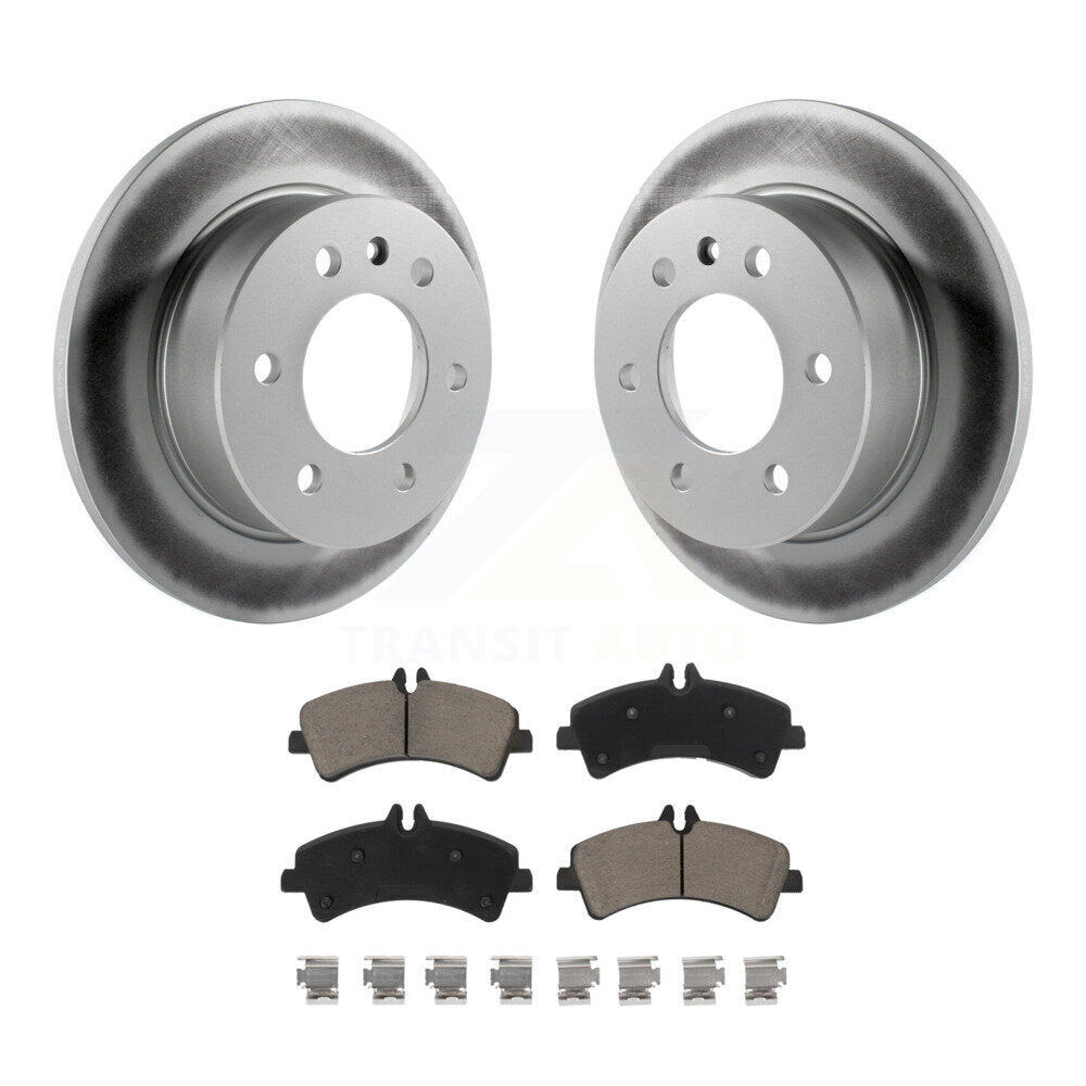 Rear Coated Disc Brake Rotors And Ceramic Pad Kit For Freightliner Sprinter 3500