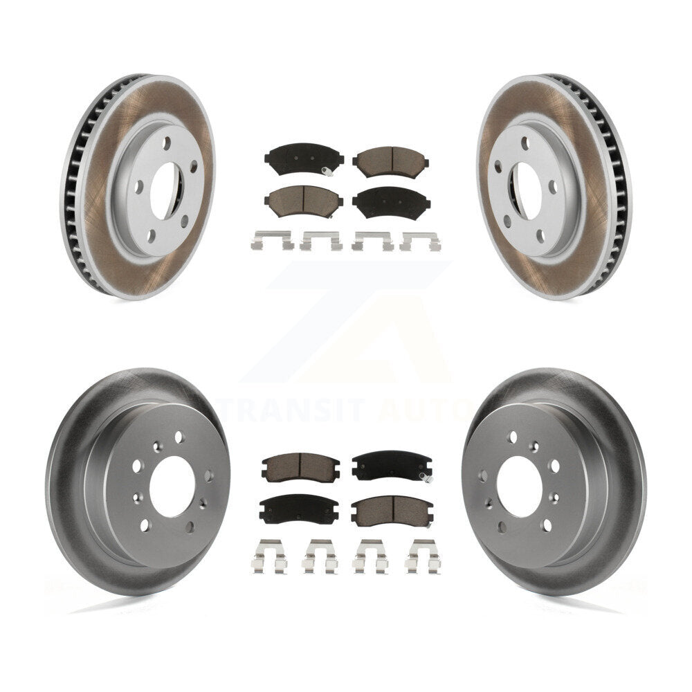 Front Rear Coat Brake Rotor Ceramic Pad Kit For Buick Century Pontiac Grand Prix