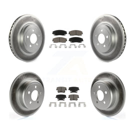 Front Rear Coat Disc Brake Rotor Ceramic Pad Kit For Dodge Charger RWD with 3.6L