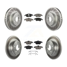 Load image into Gallery viewer, Front Rear Coated Disc Brake Rotors And Ceramic Pads Kit For Mercedes-Benz C300