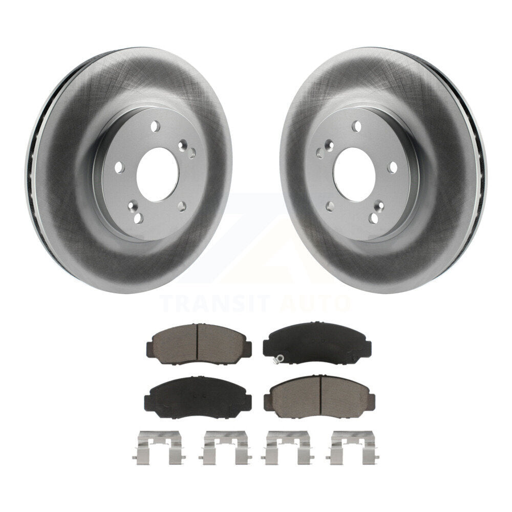 Front Coated Disc Brake Rotors And Ceramic Pads Kit For Honda Accord