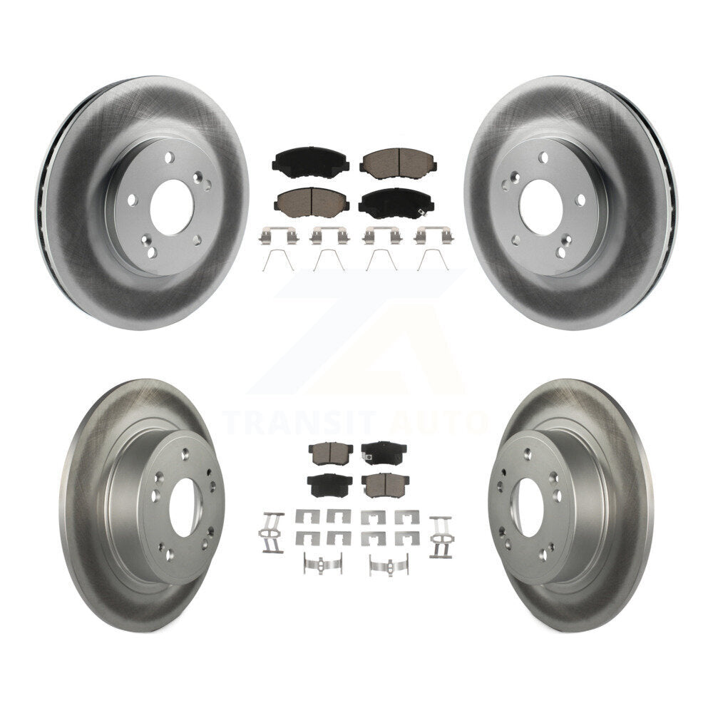 Front Rear Coat Brake Rotor Ceramic Pad Kit For 05 Honda Accord Hybrid with 3.0L