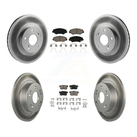 Front Rear Coat Brake Rotor Ceramic Pad Kit For 05 Honda Accord Hybrid with 3.0L