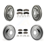 Front Rear Coated Disc Brake Rotor Ceramic Pad Kit For Mitsubishi Outlander PHEV