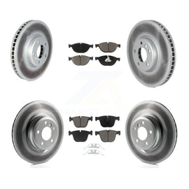 [Front+Rear] 2013 BMW ActiveHybrid 7 Premium Coated Rotors & Ceramic Pads Brake Kit For Max Braking