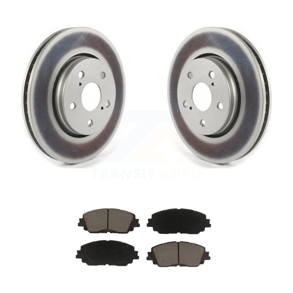 Front Coated Disc Brake Rotors And Ceramic Pads Kit For Toyota C-HR