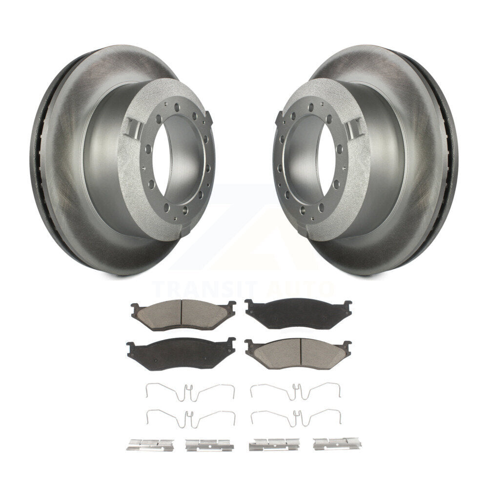 Front Coated Brake Rotor Ceramic Pad Kit For International IC Corporation AE Bus