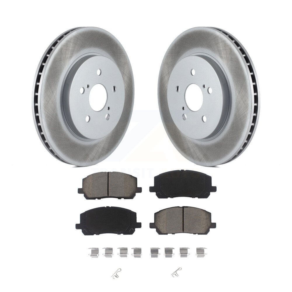 Front Coat Disc Brake Rotor Ceramic Pad Kit For Toyota Highlander Hybrid Limited