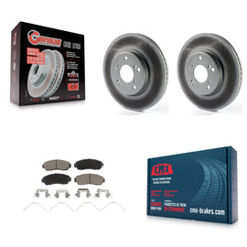 Front Coated Disc Brake Rotors And Ceramic Pads Kit For Honda CR-V