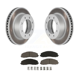 [Front] 2013 Ford F-250 Super Duty 4WD Premium Coated Rotors & Ceramic Pads Brake Kit For Max Braking