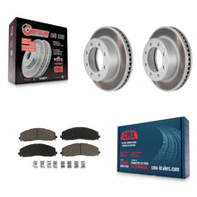 Charger l'image dans la galerie, [Front] 2013 Ford F-250 Super Duty 4WD Premium Coated Rotors &amp; Ceramic Pads Brake Kit For Max Braking