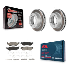 Charger l'image dans la galerie, Front Coated Disc Brake Rotors And Ceramic Pads Kit For Ford F-450 Super Duty