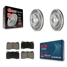 Charger l'image dans la galerie, Front Coated Disc Brake Rotors And Ceramic Pads Kit For 2019 Cadillac ATS Base