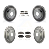 Front Rear Coated Disc Brake Rotors And Ceramic Pads Kit For Honda CR-V