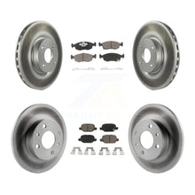 Charger l'image dans la galerie, Front Rear Coated Disc Brake Rotors And Ceramic Pads Kit For Fiat 500