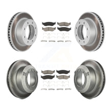 Load image into Gallery viewer, Front Rear Coated Disc Brake Rotor And Ceramic Pad Kit For Ford F-450 Super Duty