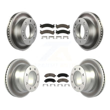 Charger l'image dans la galerie, Front Rear Coated Disc Brake Rotors &amp; Ceramic Pad Kit For Chevrolet Express 4500
