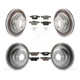 [Front+Rear] 2012 BMW X1 xDrive28i Premium Coated Rotors & Ceramic Pads Brake Kit For Max Braking