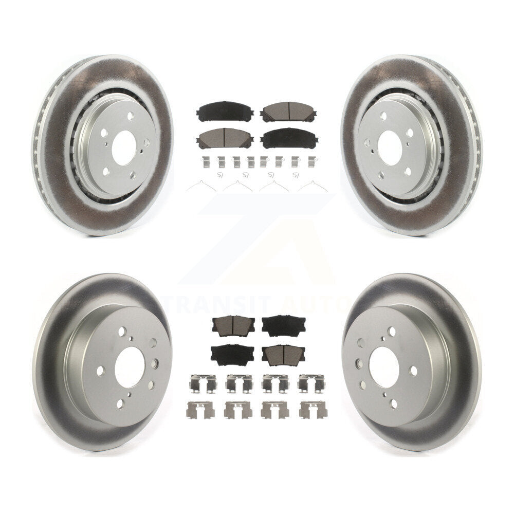 [Front+Rear] 2022 Toyota Camry TRD Premium Coated Rotors & Ceramic Pads Brake Kit For Max Braking