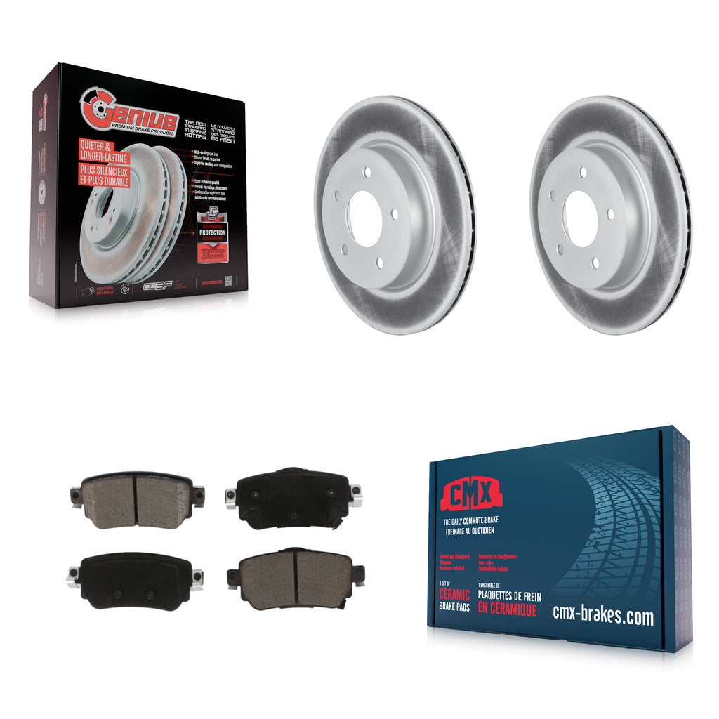 Rear Coated Disc Brake Rotor Ceramic Pad Kit For Nissan Rogue Sport LEAF Qashqai
