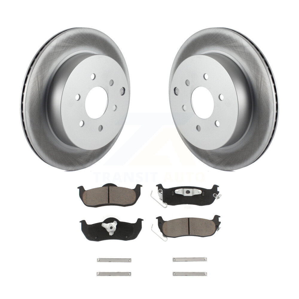 Rear Coated Brake Rotors Ceramic Pad Kit For 2004 Nissan Pathfinder From 08