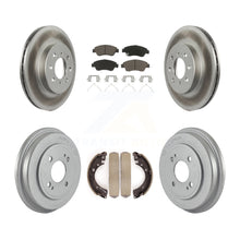 Load image into Gallery viewer, Front Rear Coated Disc Brake Rotors Ceramic Pads And Drum Kit For Honda Civic