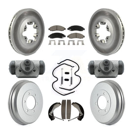 Front Rear Coated Brake Rotors Ceramic Pad Drum Kit (9Pc) For Chevrolet Colorado