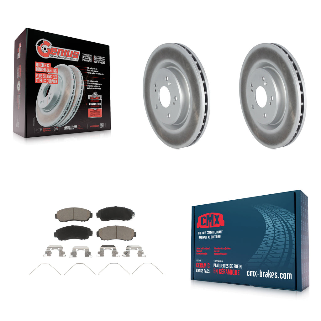 [Front] 2019-2023 Acura RDX Premium Coated Rotors & Ceramic Pads Brake Kit For Max Braking