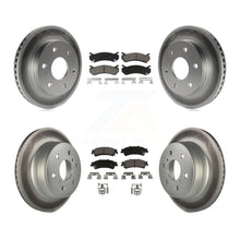 Charger l'image dans la galerie, Front Rear Coated Disc Brake Rotor &amp; Ceramic Pad Kit For GMC Sierra 1500 Classic