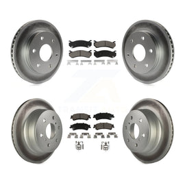 Front Rear Coated Disc Brake Rotor & Ceramic Pad Kit For GMC Sierra 1500 Classic