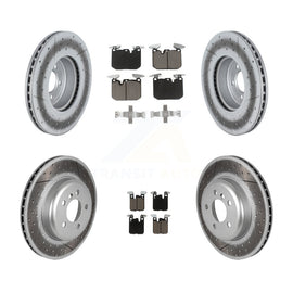Front Rear Coated Brake Rotor Ceramic Pad Kit For BMW 335i xDrive 330i 435i 340i
