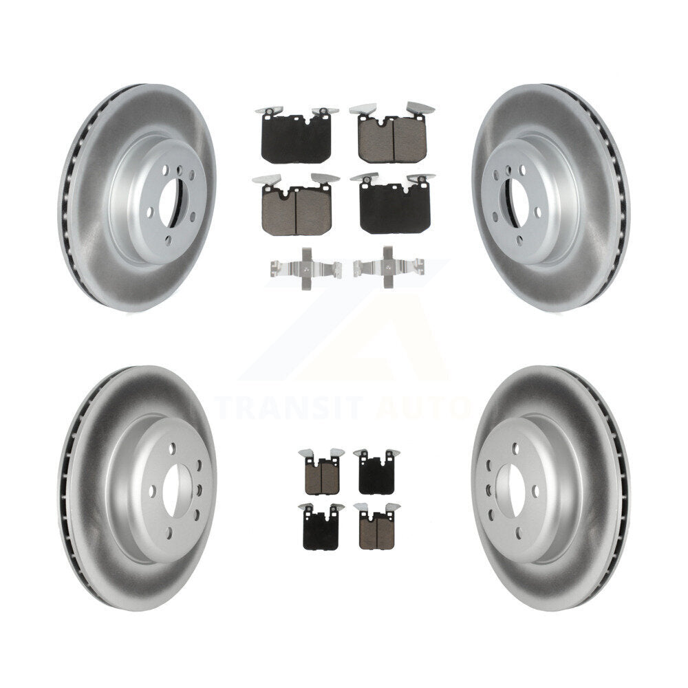 Front Rear Coated Brake Rotor Ceramic Pad Kit For BMW 335i xDrive 330i 435i 340i